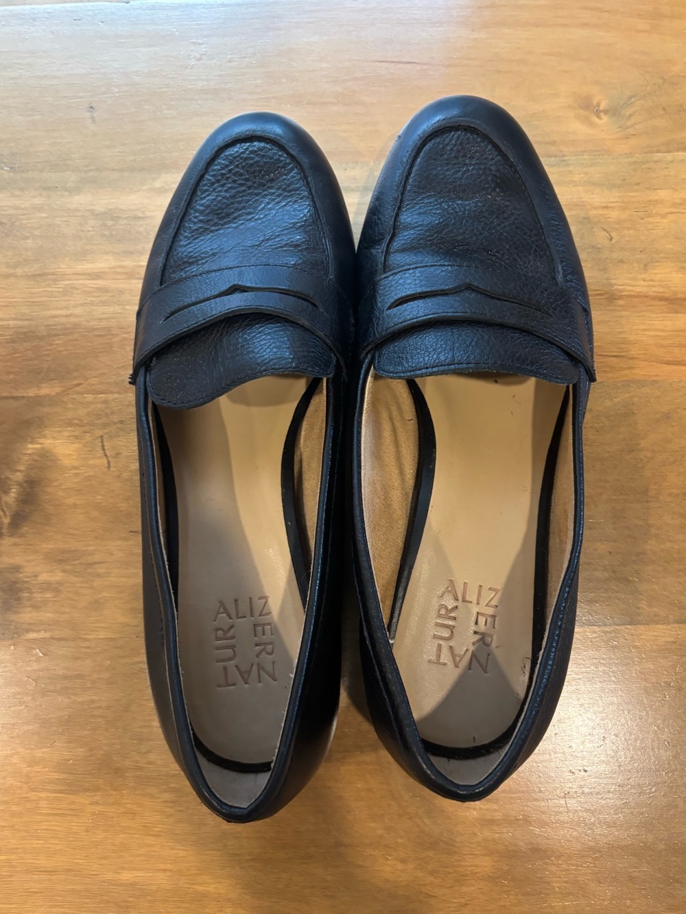 Naturalizer black loafers, size 10